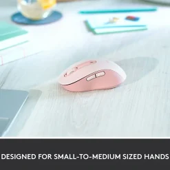 Logitech Signature M650 Wireless Ergonomic Optical Bluetooth & USB Mouse, Rose (910-006251)* Ergonomic Mice