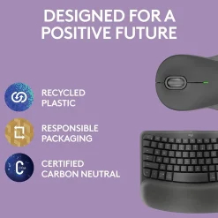 Logitech Wave Keys/Signature MK670/M550 L Wireless Ergonomic Keyboard & Optical Mouse Combo, Graphite (920-012059)* Ergonomic Keyboard & Mouse Sets