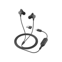 Logitech Zone Wired Earbuds Stereo Headset, Black (981-001008)* Headsets