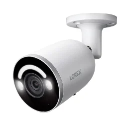 Security Cameras & Systems<Lorex Fusion 4K 8.0-MP 16-Camera-Capable 2-TB NVR System with 4 IP Smart-Deterrence Bullet Cameras, White (N847A62-8A4-E)