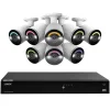 Security Cameras & Systems<Lorex Fusion 4K 8.0-MP 16-Camera-Capable 4-TB NVR System with 8 IP Smart-Deterrence Bullet Cameras, White (N864A64B-8AB8)