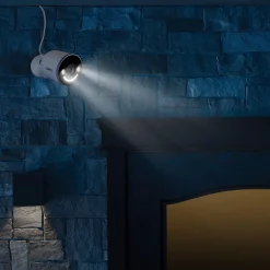 Security Cameras & Systems<Lorex 4K Indoor/Outdoor Wi-Fi Security Camera with Smart Security Lighting, White (W881AAD-E)