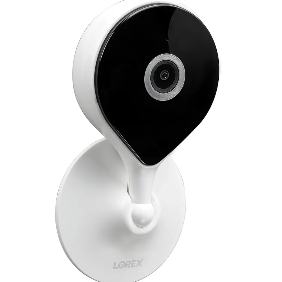Security Cameras & Systems<Lorex 2K QHD Indoor Wi-Fi Smart Security Camera with Person Detection, White (W461ASC-E)