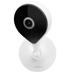 Security Cameras & Systems<Lorex 2K QHD Indoor Wi-Fi Smart Security Camera with Person Detection, White (W461ASC-E)