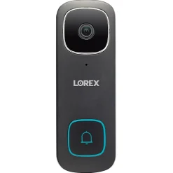 Smart Doorbells<Lorex 2K QHD Wired Smart Video Doorbell, Black (LORB451AJDBE)