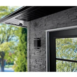 Security Cameras & Systems<Lorex 4K Ultra HD Indoor/Outdoor Add-on IP Dome Security Camera with Smart Deterrence Plus, White (E893DD-E)