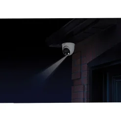 Security Cameras & Systems<Lorex 4K Ultra HD Indoor/Outdoor Add-on IP Dome Security Camera with Smart Deterrence Plus, White (E893DD-E)