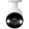 Security Cameras & Systems<Lorex 4K Ultra HD Indoor/Outdoor Add-on IP Bullet Security Camera with Smart Deterrence, White (E893AB-E)