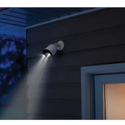 Security Cameras & Systems<Lorex 4K Ultra HD Indoor/Outdoor Add-on IP Bullet Security Camera with Smart Deterrence, White (E893AB-E)