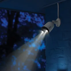 Security Cameras & Systems<Lorex 4K Ultra HD Indoor/Outdoor Add-on IP Bullet Security Camera with Smart Deterrence, White (E893AB-E)