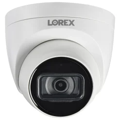 Security Cameras & Systems<Lorex 4K Ultra HD 8.0-MP Add-on IP Dome Security Camera with Listen-In Audio & Color Night Vision, White (E841CD-E)