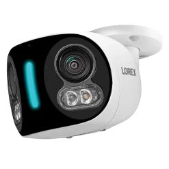 Security Cameras & Systems<Lorex Wi-Fi 4K Dual-Lens Smart Security Camera with Smart Security Lighting, White (W891UAD-E)