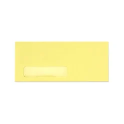 LUX #10 (4 1/8" x 9 1/2") Window Envelopes, Pastel Canary Yellow, 500/BX* Window