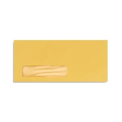 LUX #10 (4 1/8" x 9 1/2") Window Envelopes, goldenrod yellow, 500/BX* Window
