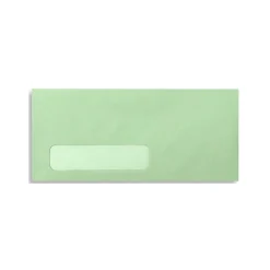 LUX #10 (4 1/8" x 9 1/2") Window Envelopes, Pastel Green, 500/BX* Window
