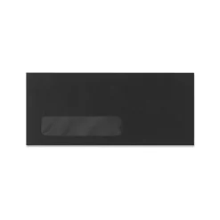 LUX 4 1/8" x 9 1/2" #10 Window Envelopes, Midnight Black, 50/Pack (F-4561-B-50)* Window