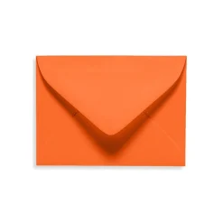 LUX 2 11/16" x 3 11/16" 70lbs. #17 Mini Envelopes W/Glue, Mandarin Orange, 50/Pack* Business