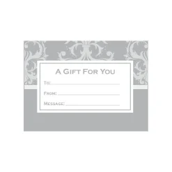 LUX 2 11/16" x 3 11/16" 70lbs. #17 Mini Envelopes W/Glue, Silver Damask, 50/Pack* Business