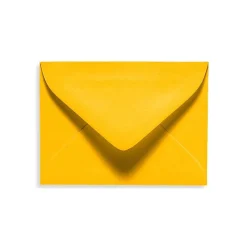 LUX 2 11/16" x 3 11/16" 70lbs. #17 Mini Envelopes W/Glue, Sunflower Yellow, 50/Pack* Business
