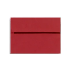 LUX 5 3/4" x 8 3/4" 60lbs. Square Flap Envelopes W/Glue, Holiday Red, 50/Pack* Business