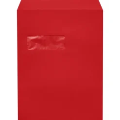 LUX 9" x 12" Open End Window Envelopes, Ruby Red (-1590-18-250)* Window