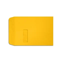 LUX 9" x 12" Open End Window Envelopes, Sunflower Yellow (-1590-12-250)* Window