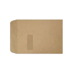 LUX 9" x 12" Open End Window Envelopes, Grocery Bag Brown* Window