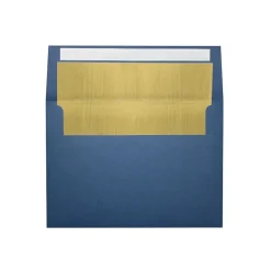 LUX A7 Foil Lined Invitation Envelopes (5 1/4 x 7 1/4) 50/Box, Navy w/Gold Lining (FLNV4880-04-50)* Business