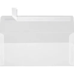 LUX 30lbs. 4 1/8" x 9 1/2" #10 Square Flap Envelopes, Clear Translucent, 250/BX* Business