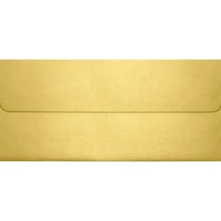 LUX 80lbs. 4 1/8" x 9 1/2" #10 Square Flap Envelopes, Gold Metallic, 500/BX* Security Tinted