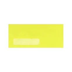 LUX Moistenable Glue #10 Window Envelope, 4 1/2" x 9 1/2", Electric Yellow, 500/Box (4261-20-500)* Window