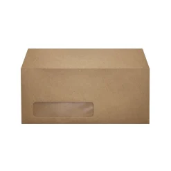 LUX Moistenable Glue #10 Window Envelope, 4 1/2" x 9 1/2", Grocery Bag Brown, 250/Box (4860-WGB-250)* Window