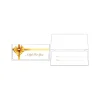 LUX Square Flap Currency Envelopes, 2.875" x 6.5", Gold Bow, 50/Pack (CUR-99-50)* Business
