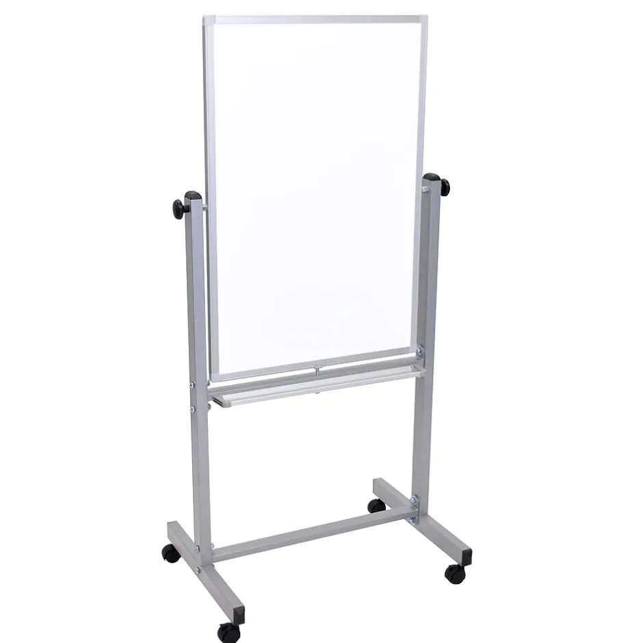 Discount ® Double Sided Magnetic Whiteboard; Aluminum Frame, 24" x 36" (L270) Dry Erase