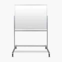Hot Double Sided Mobile Magnetic Glass Marker Board, Aluminum, 48x36 (MMGB4836) Dry Erase