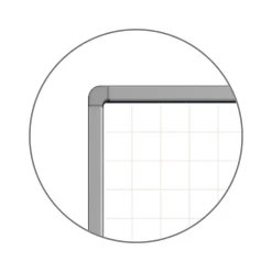 Hot Dry-Erase Mobile Combination Ghost Grid/Whiteboard, Aluminum Frame, 36" x 48" (MB4836LB) Dry Erase