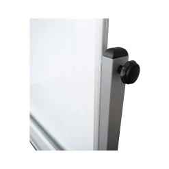 Hot Dry-Erase Mobile Combination Ghost Grid/Whiteboard, Aluminum Frame, 36