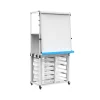 Discount Dry-Erase Mobile Modular Teacher Whiteboard with Storage, Steel Frame, 36" x 32" (MBSRWSTN) Dry Erase