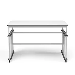 Discount 32"-38"H Adjustable Standing Modular Makerspace and Science Lab Table, White (DTTB001) Standing Desks