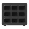 Luxor KwikBoost EdgePower 9-Bay Base Desktop Charging Station, Black (KBEP-BASE9)