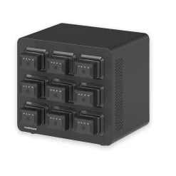 Luxor KwikBoost EdgePower 9-Bay Base Desktop Charging Station, Black (KBEP-BASE9)