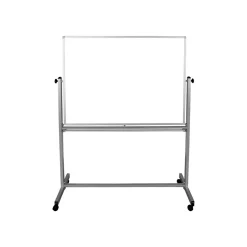 Steel Mobile Dry-Erase Whiteboard, Aluminum Frame, 4' x 3' (MB4836WW) Dry Erase