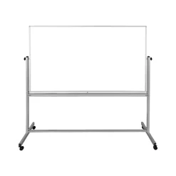 Online Steel Mobile Dry-Erase Whiteboard, Aluminum Frame, 40"H x 72"W (MB7240WW) Dry Erase