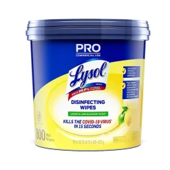 Lysol Pro Disinfecting Wipes, Lemon & Lime Blossom Scent, 800 Wipes/Canister, 2 Canisters/Carton (19200-99856CT)