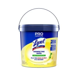 Lysol Pro Disinfecting Wipes, Lemon & Lime Blossom Scent, 800 Wipes/Canister, 2 Canisters/Carton (19200-99856CT)