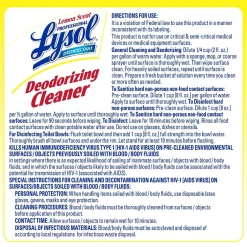 Lysol Professional Disinfecting Deodorizing Cleaner, Concentrate, Lemon Scent, 128 oz. (3624176334)