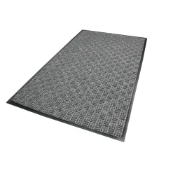Floor Mats<M + A Matting WaterHog Masterpiece Select Commercial Wiper/Scraper Entrance Floor Mat, 4.92' x 2.92', Pewter (2653335070)