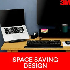 3M Adjustable Laptop Stand, Black, 3 in. Vertical Height Adjustment, Non-Skid Base (LX550)