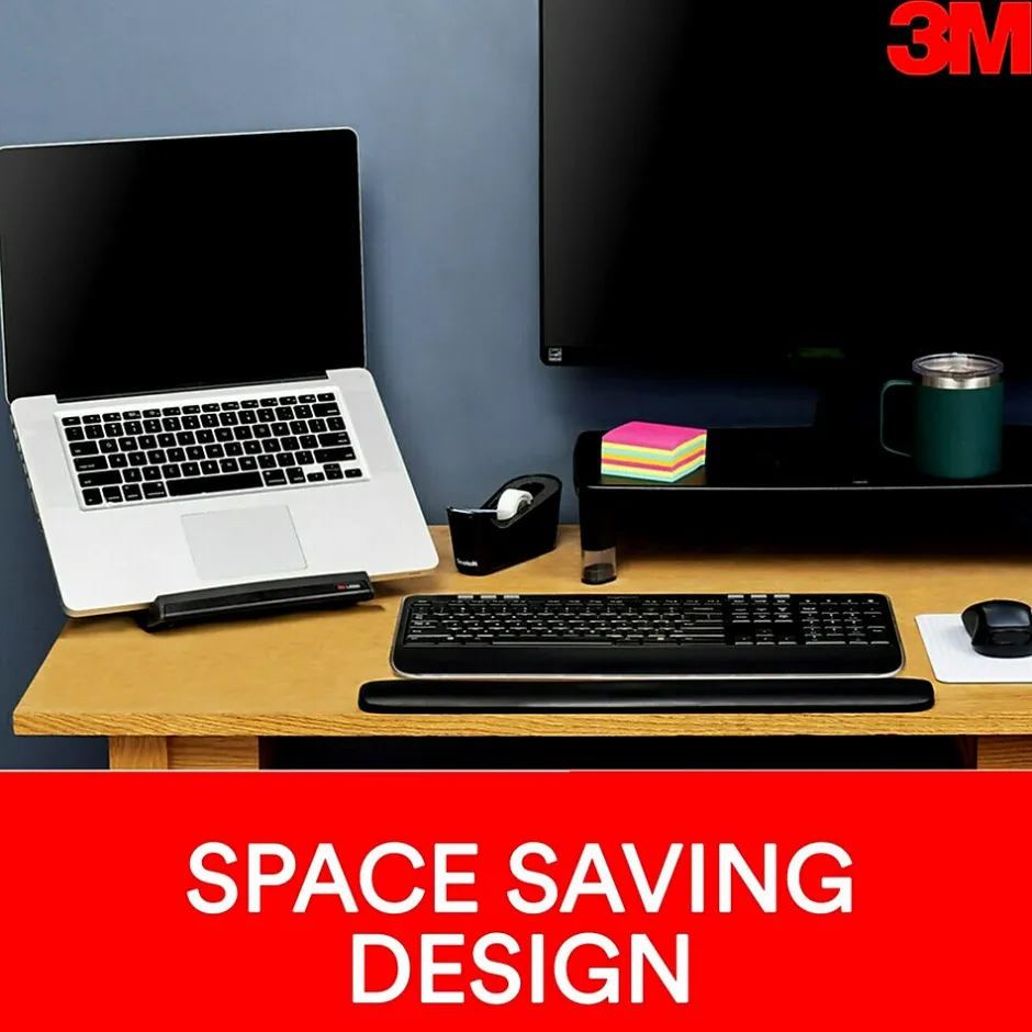 3M Adjustable Laptop Stand, Black, 3 in. Vertical Height Adjustment, Non-Skid Base (LX550)