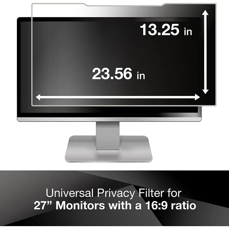 3M Anti-Glare Filter for 27" Widescreen Monitor, 16:9 Aspect Ratio (AG270W9B)